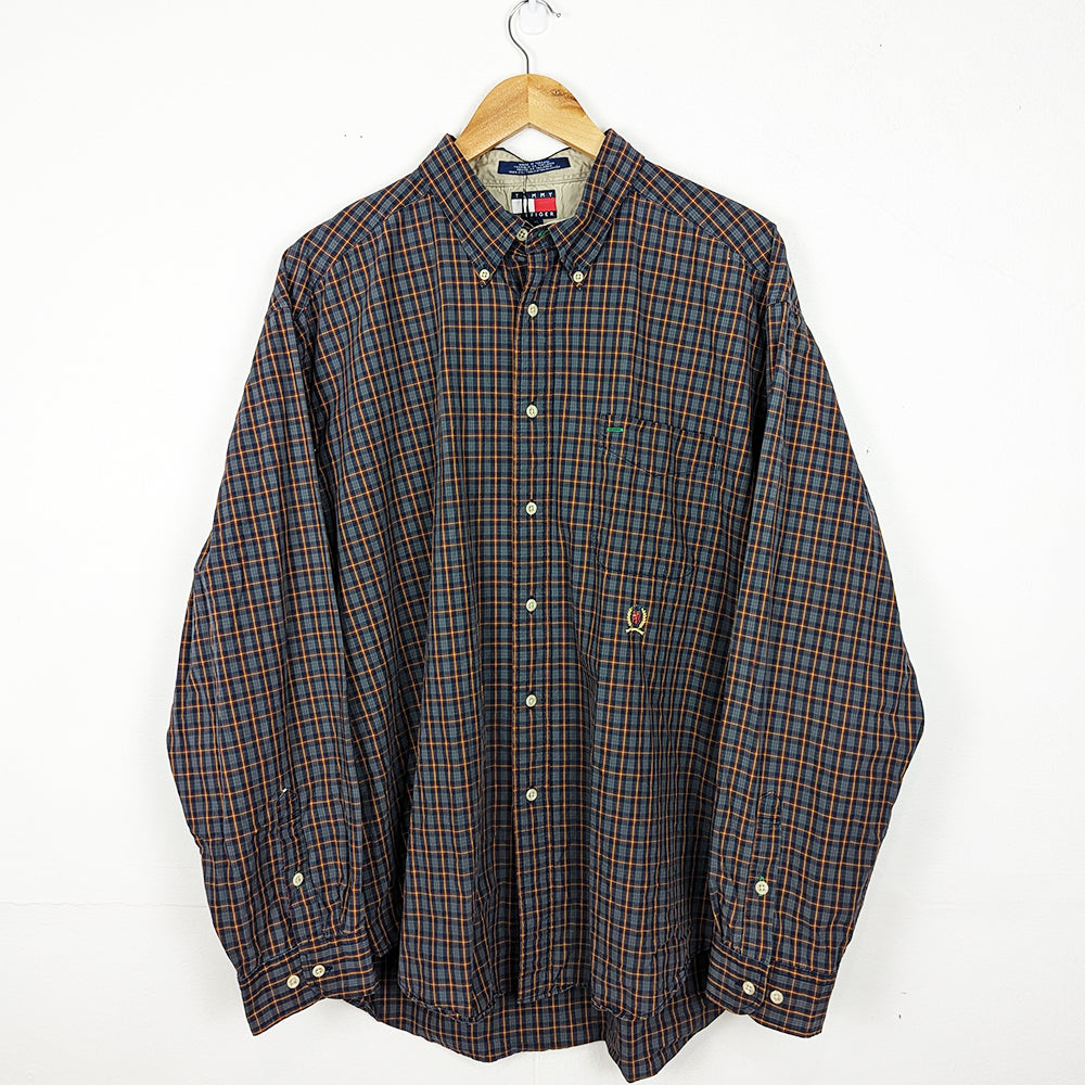 Tommy Hilfiger: Rare 90s Checked Button Up (XL)