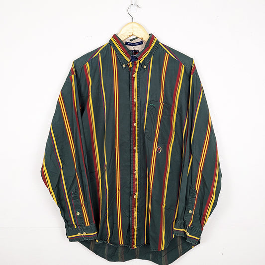 Tommy Hilfiger: Rare 90s Striped Button Up (L)