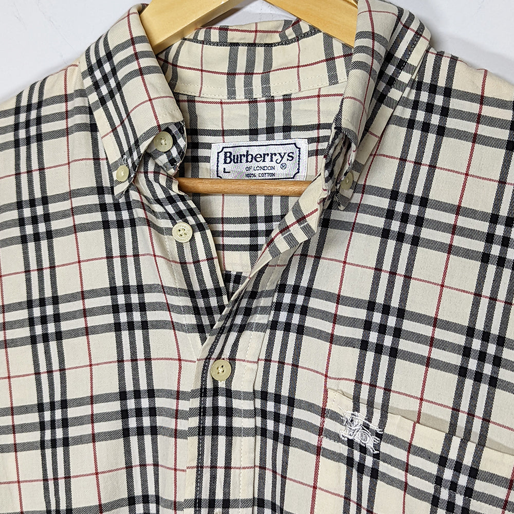 Burberry: 90s Check Longsleeve Shirt (L)