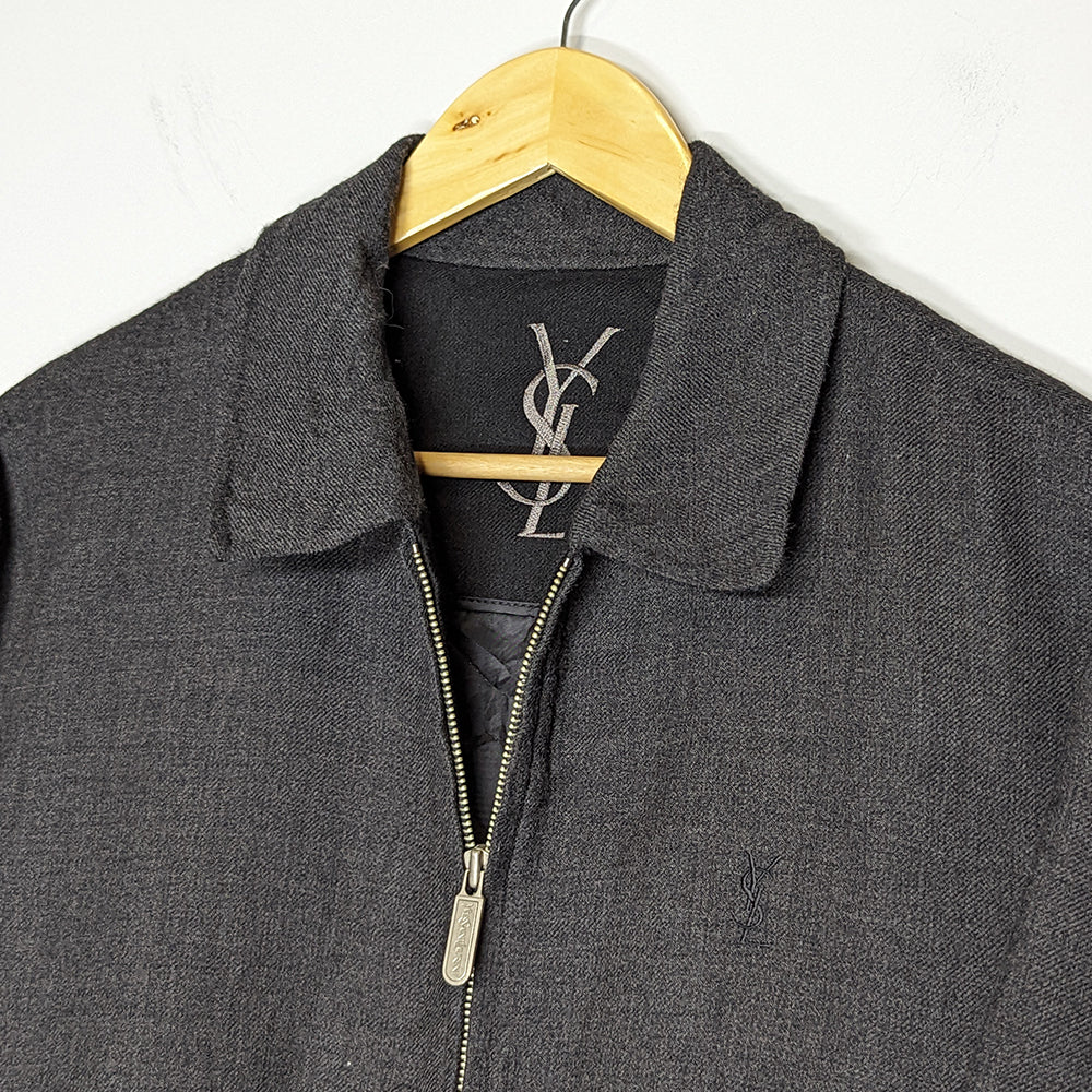YSL: Vintage Wool Harrington Jacket (M)